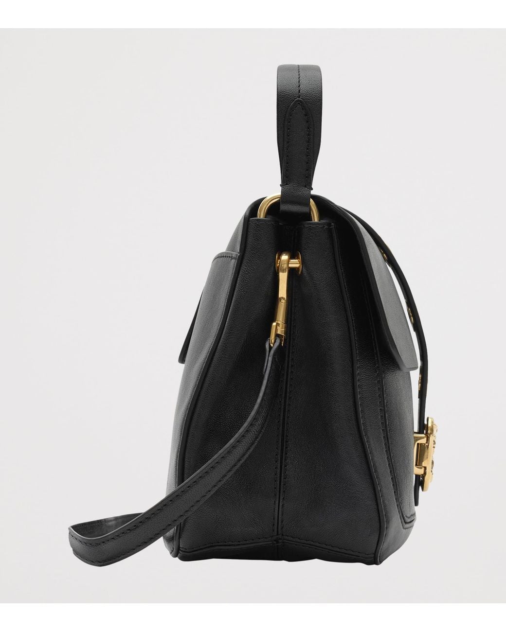 Burberry Black Small Leather Rider Bag