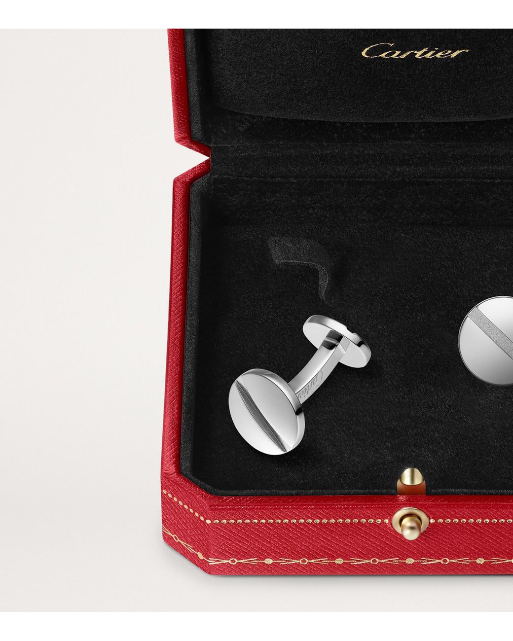 Cartier Metallic Sterling Santos De Cufflinks for men