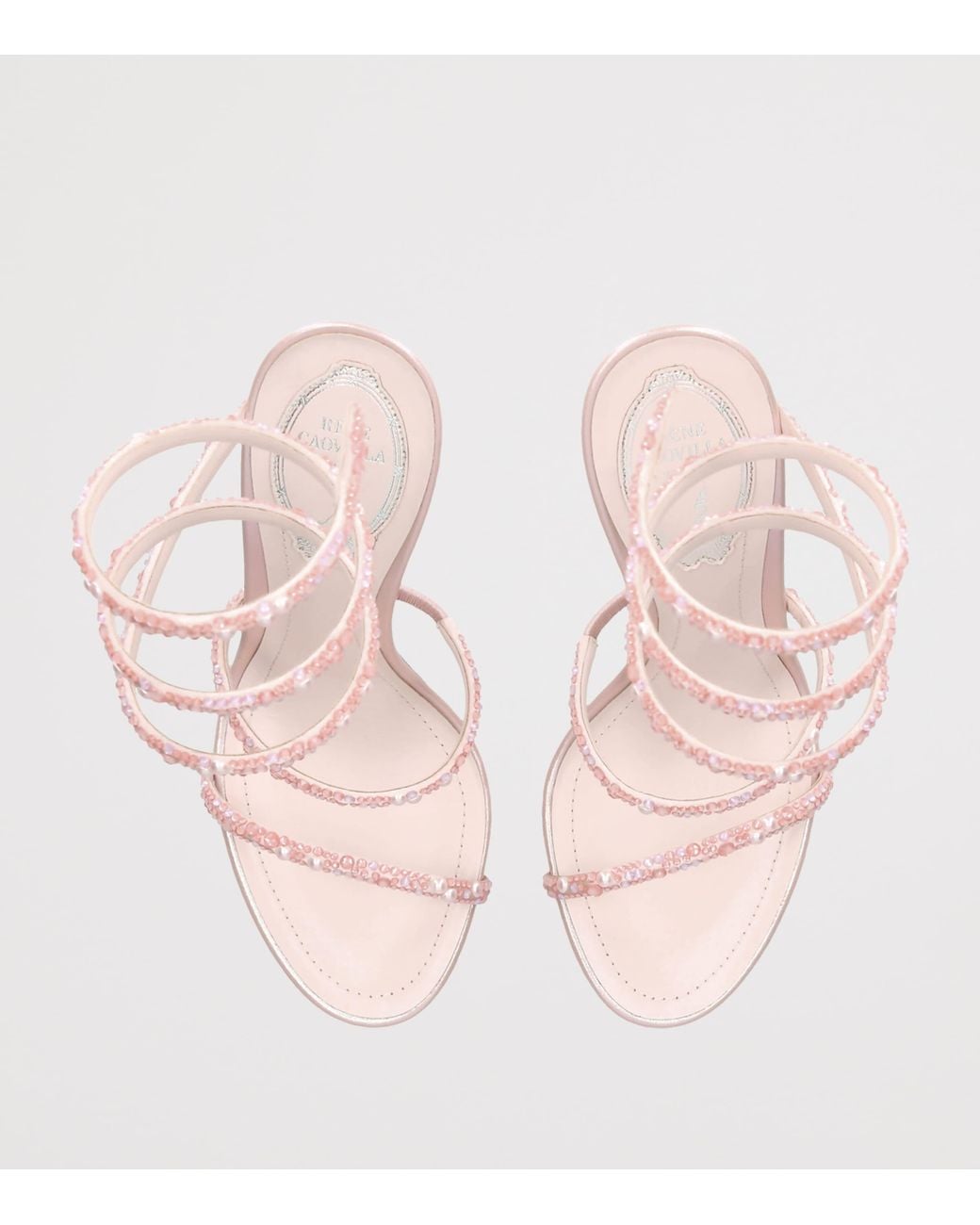 Rene Caovilla White Embellished Cleo Sandals 105