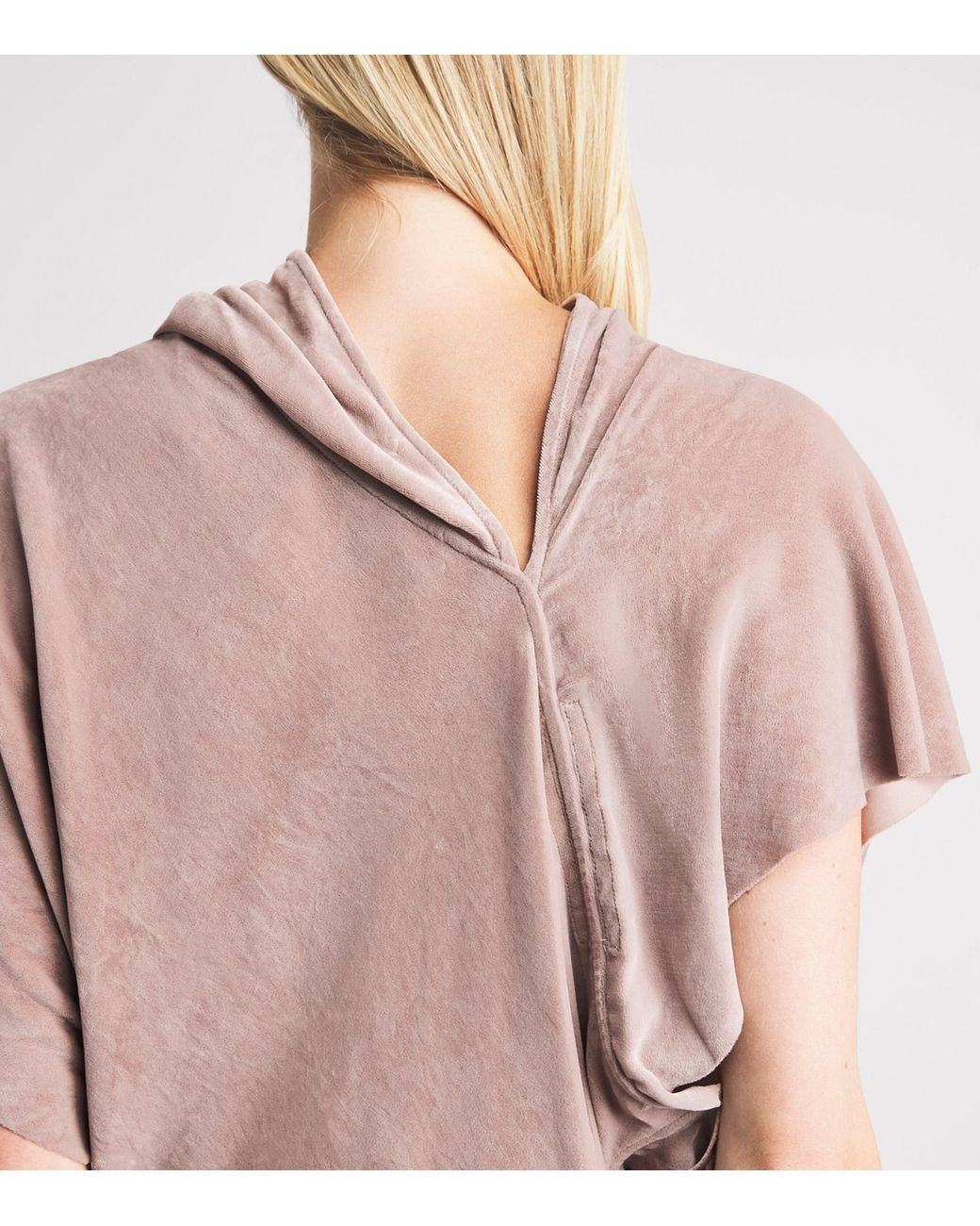 Rick Owens Pink Velvet Abito Maxi Dress