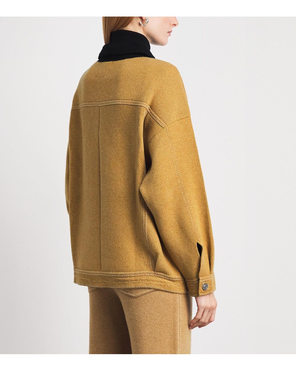 Barrie Metallic Cashmere-Cotton Oversized Jacket