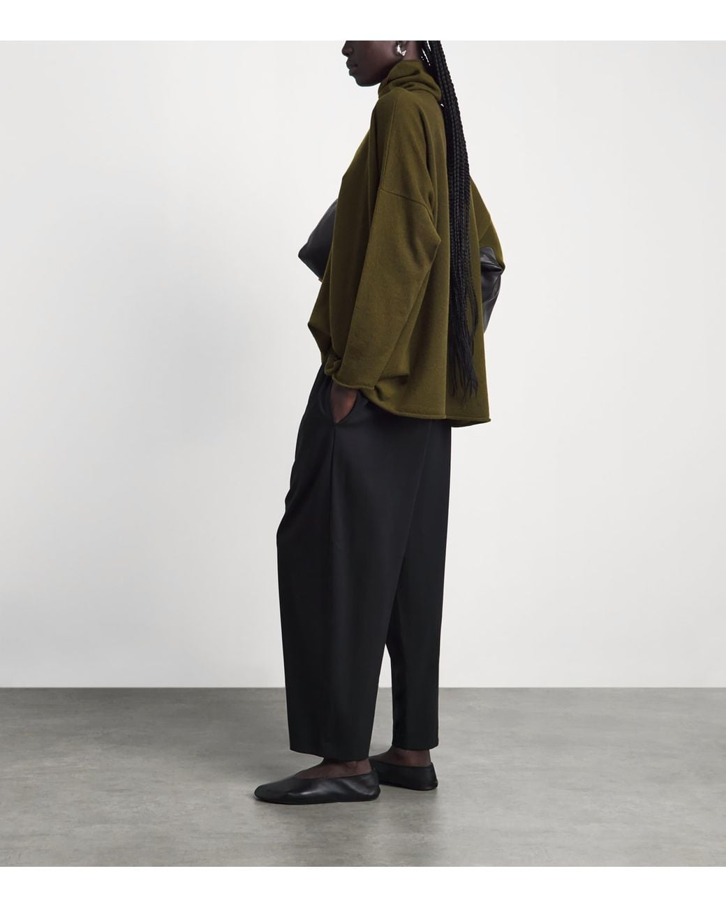 Eskandar Green Cashmere Rollneck Sweater