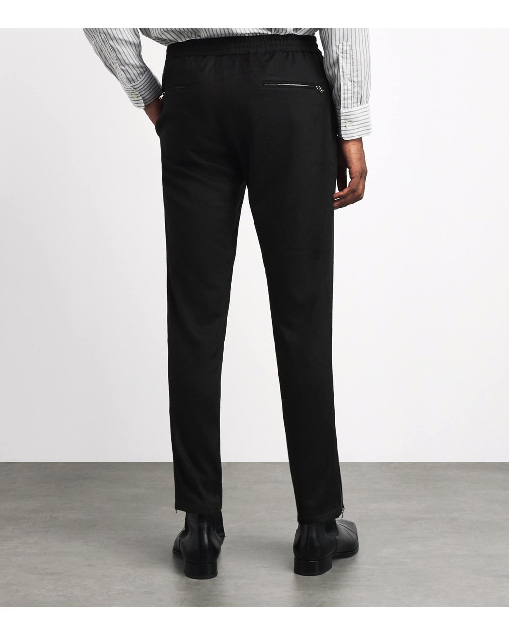 Alan Scott Black Cashmere-Blend Sweatpants for men