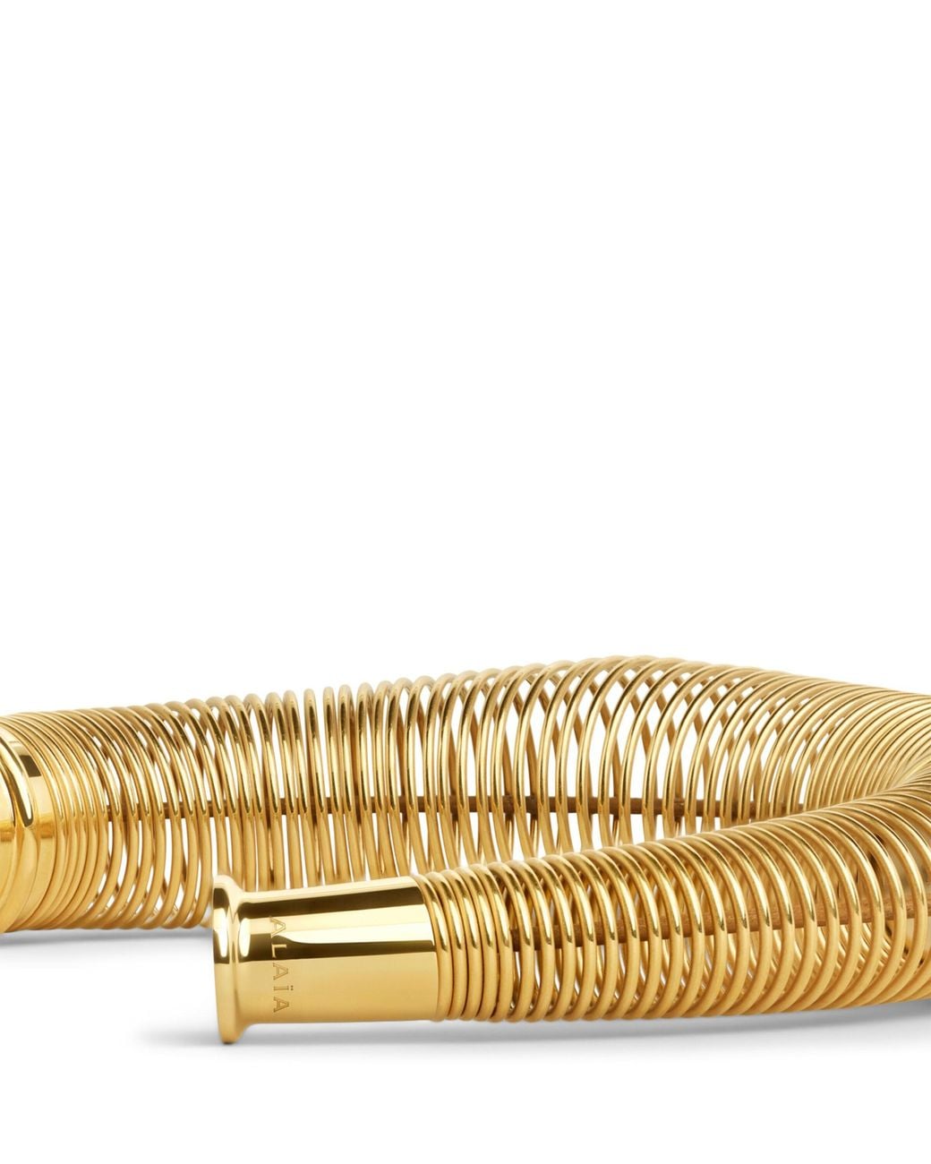 Alaïa Metallic Spiral Torque Choker Necklace