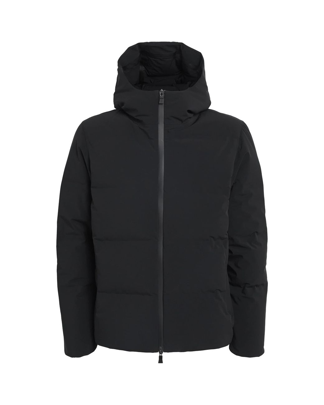 Herno Black Waterproof Hooded Down Jacket for men
