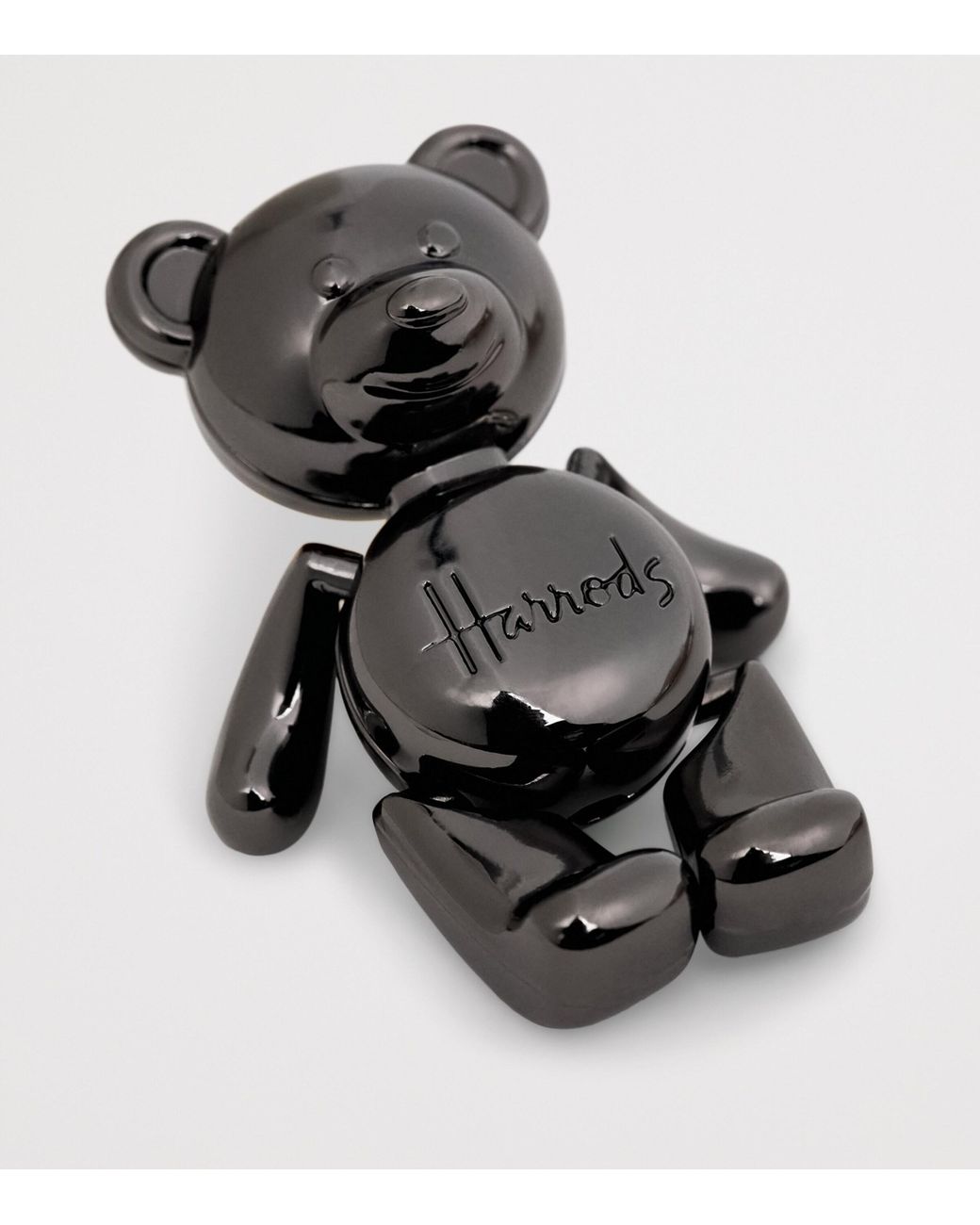 Harrods White Jointed Bear Pin Badge