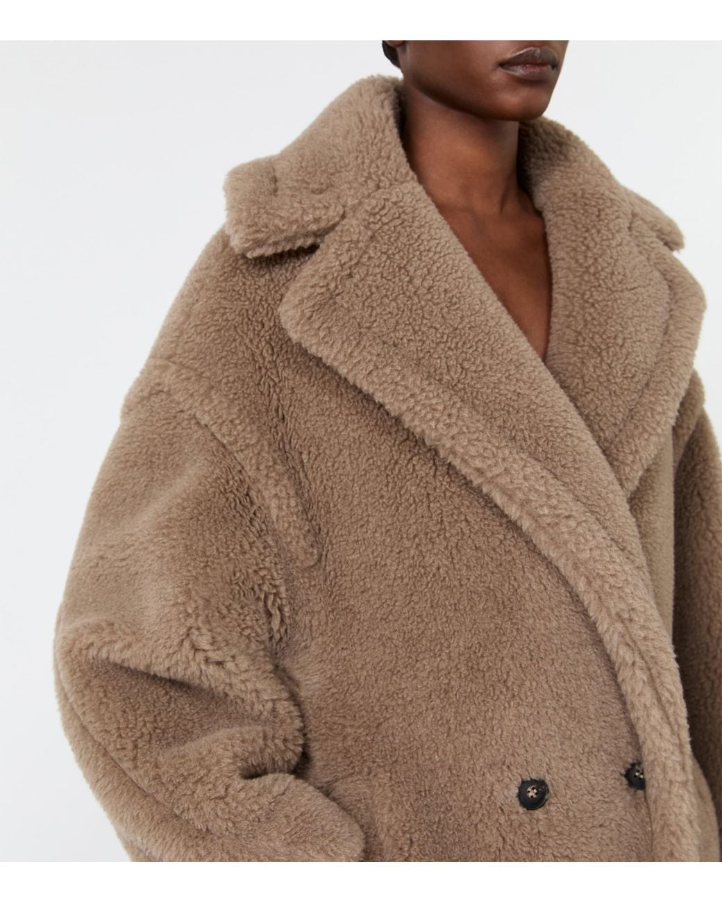 Max Mara Brown Cashmere-Silk Teddy Coat