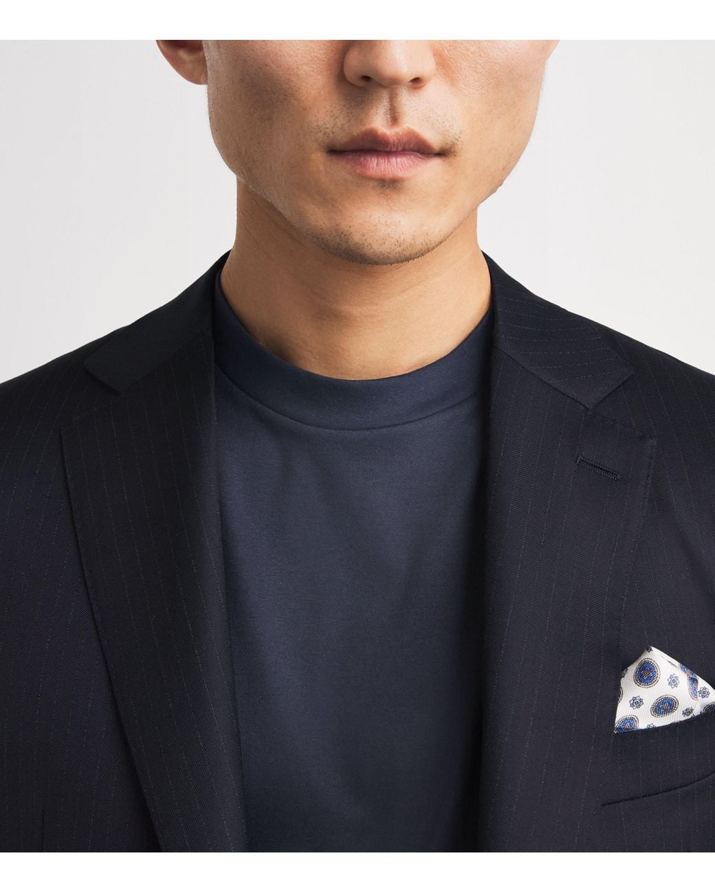 Canali Blue Cotton T-Shirt for men