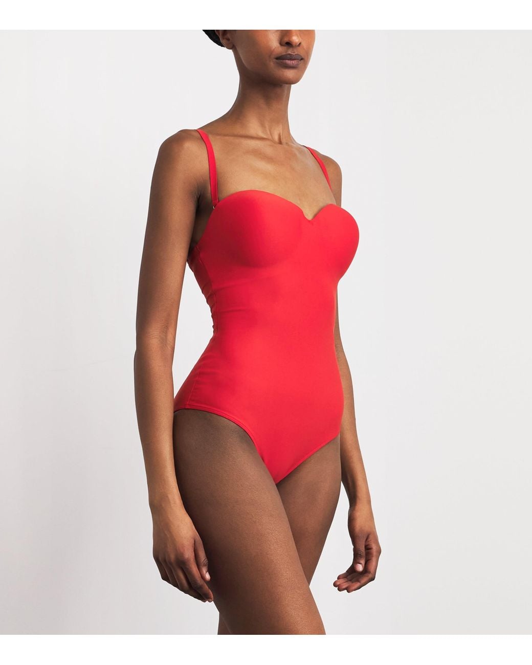 Wolford Red Mat De Lux Form Swimsuit