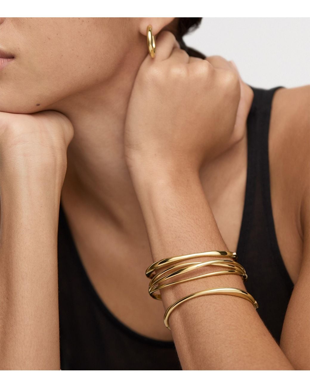 Monica Vinader Natural Vermeil Nura Reef Bangle