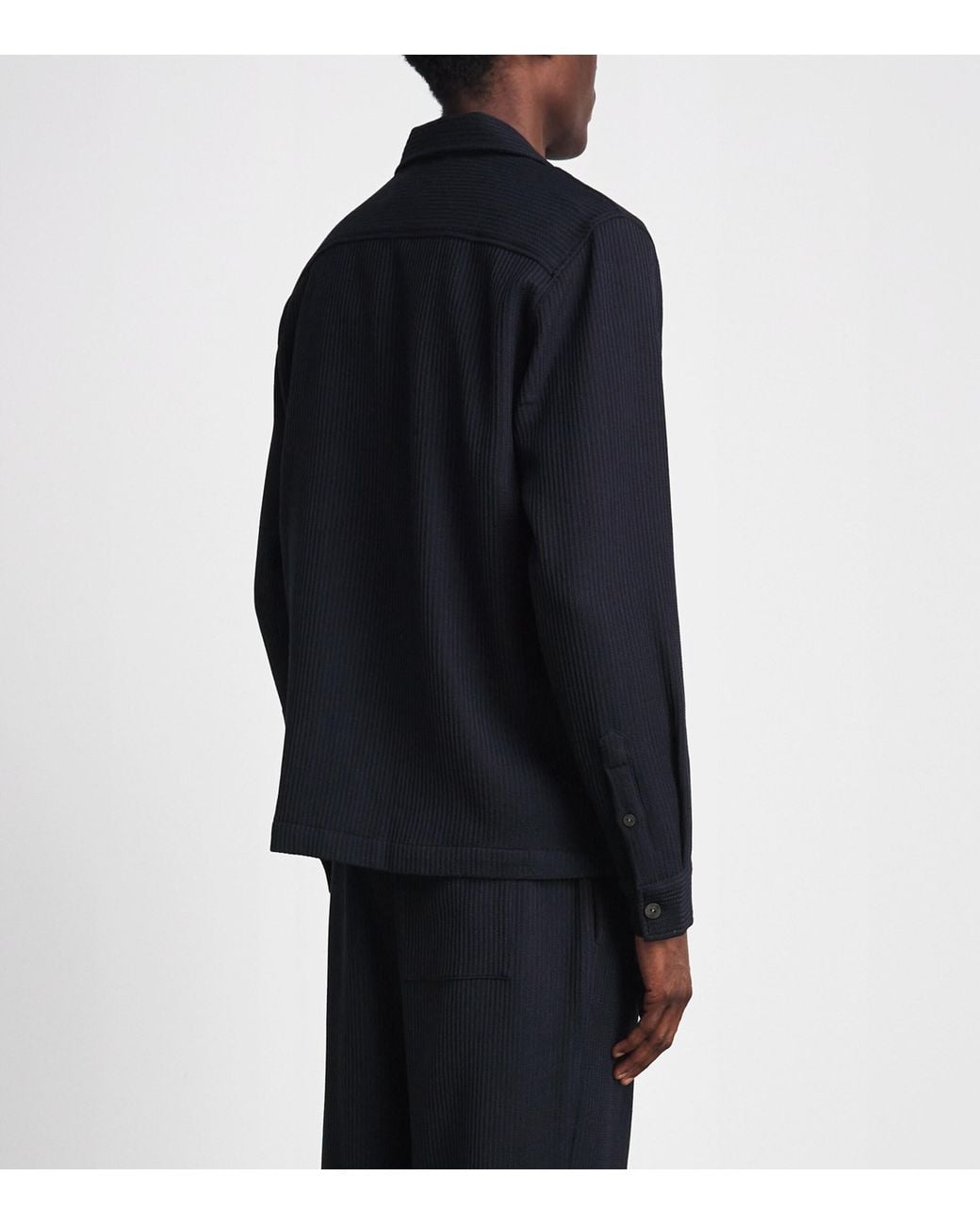 Frescobol Carioca Blue Wool Safra Overshirt for men
