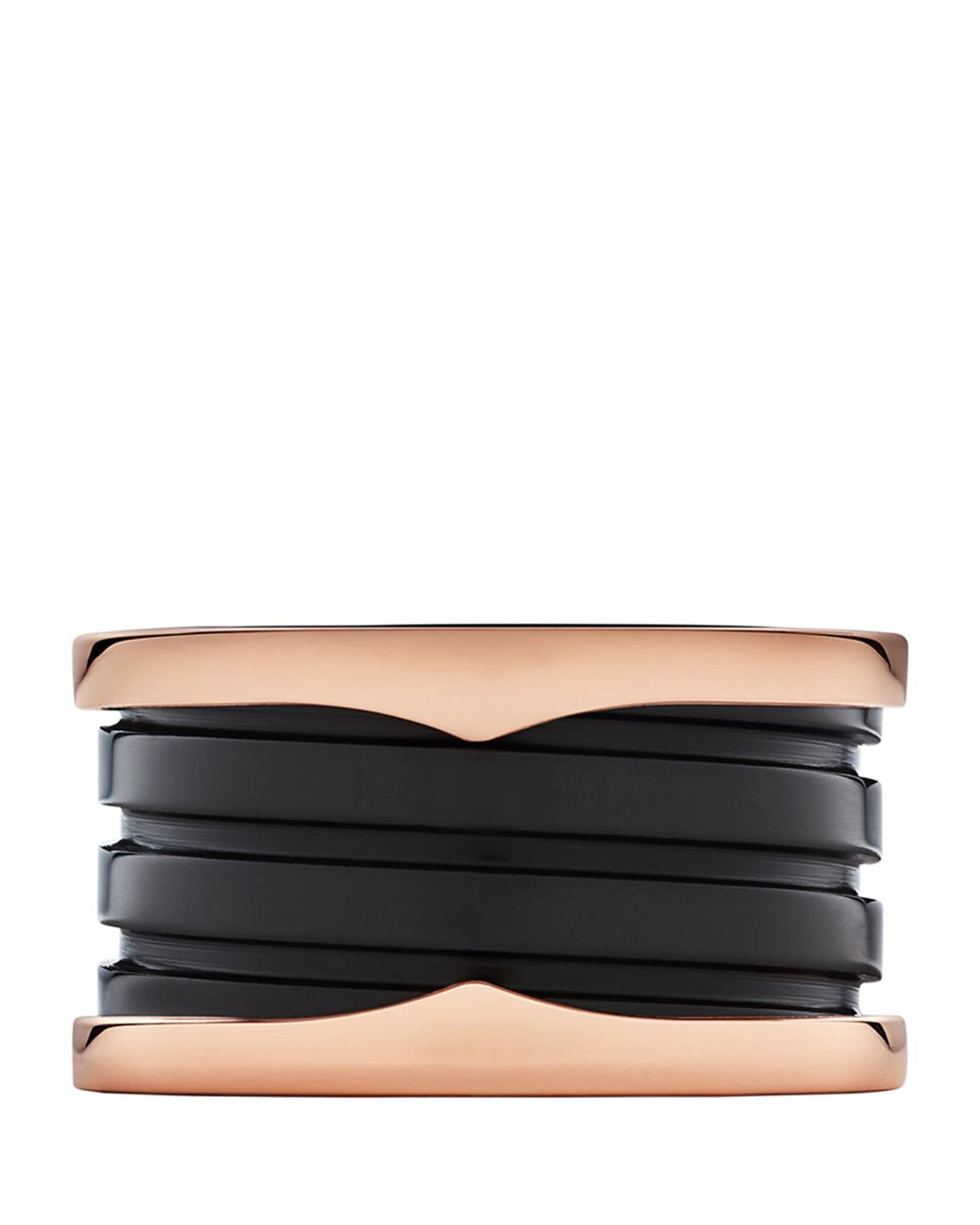BVLGARI Black And Blcak Ceramic B.Zero1 Four-Band Ring