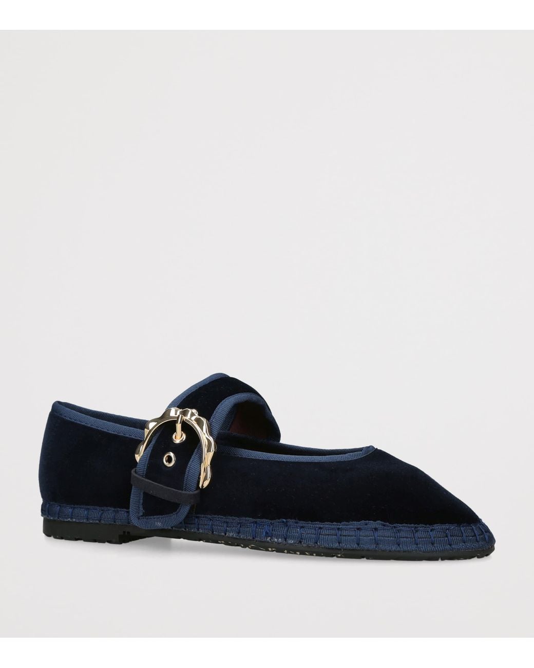 Flabelus Blue Velvet Sophie Mary Janes