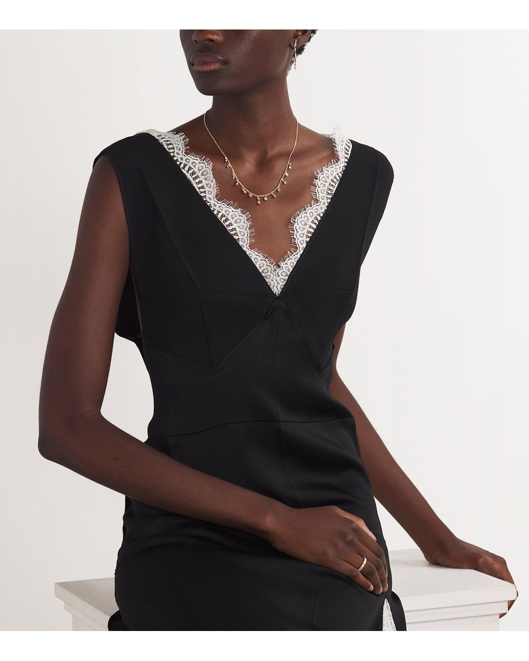 Suzanne Kalan Metallic And Diamond Classic Cascade Necklace