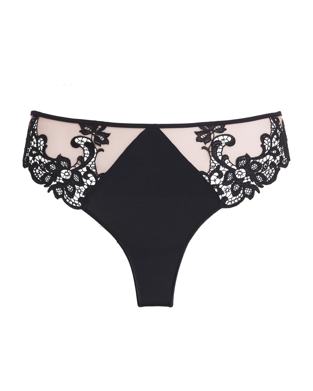 Simone Perele Black Lace Saga Thong