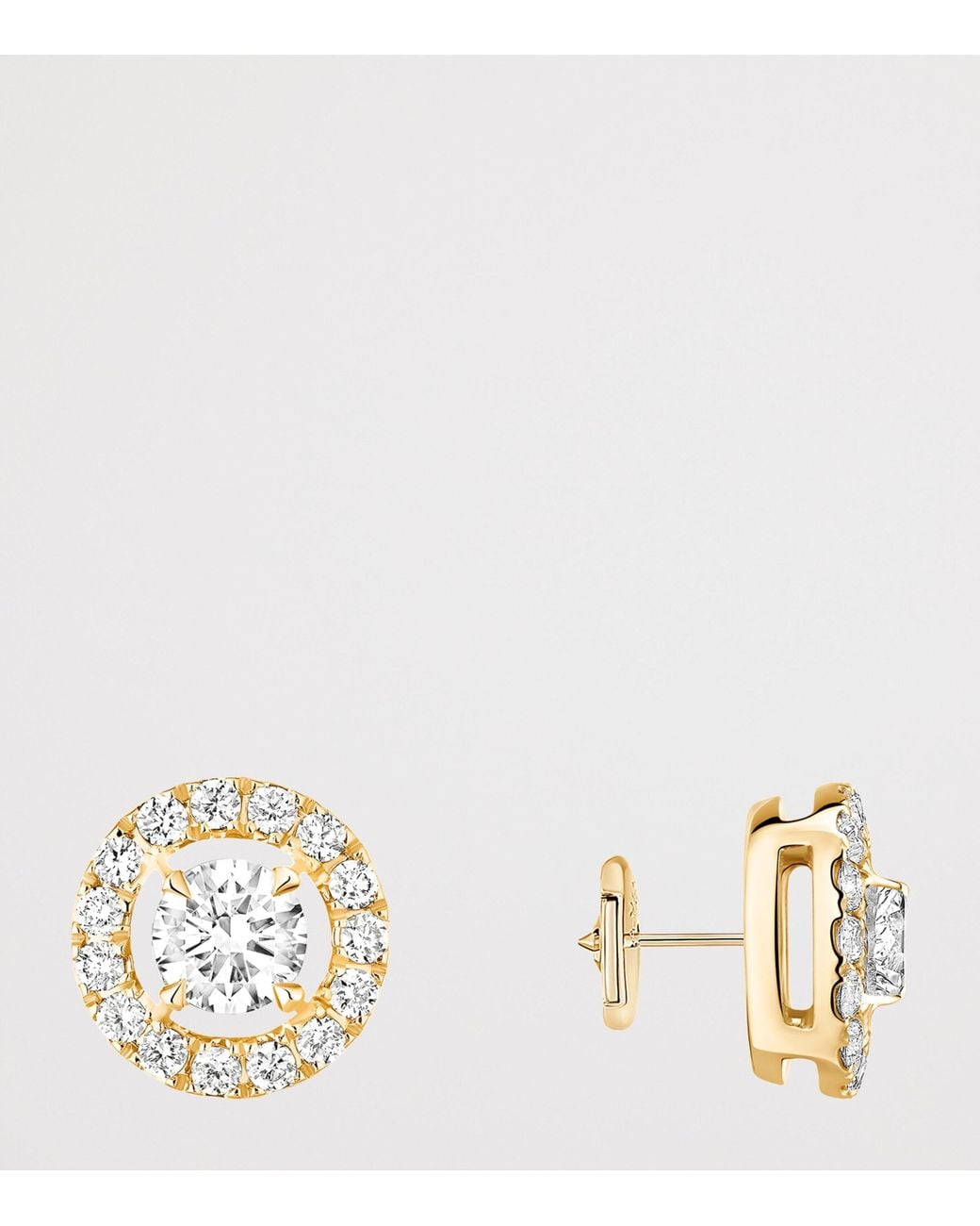 Messika Metallic Joy And Diamond Small Stud Earrings