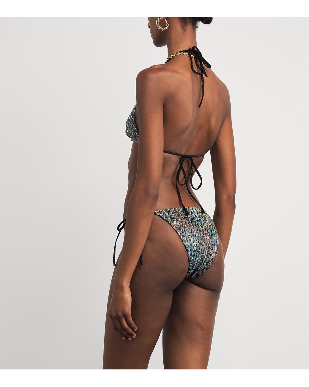 Missoni Metallic Sequin Triangle Bikini