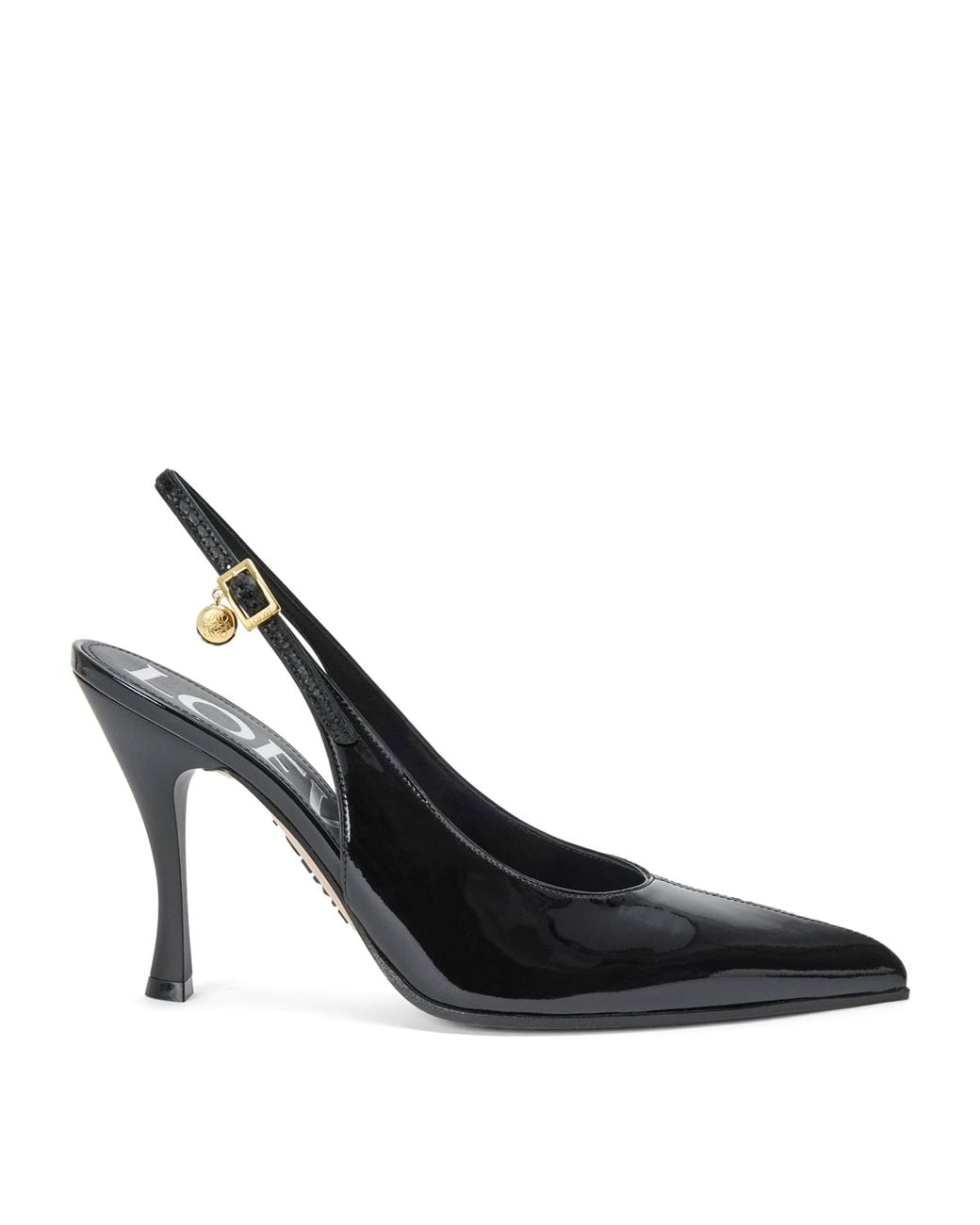 Loewe Black Leather New Comic Slingback Pumps 90