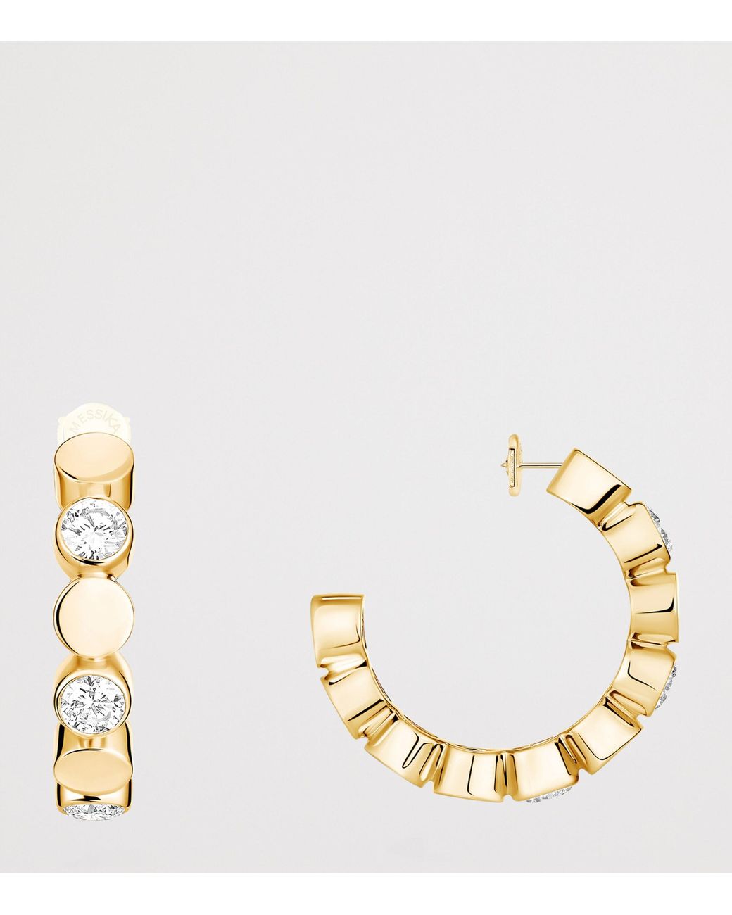 Messika Metallic D-Vibes Mini Diamond And Hoop Earrings