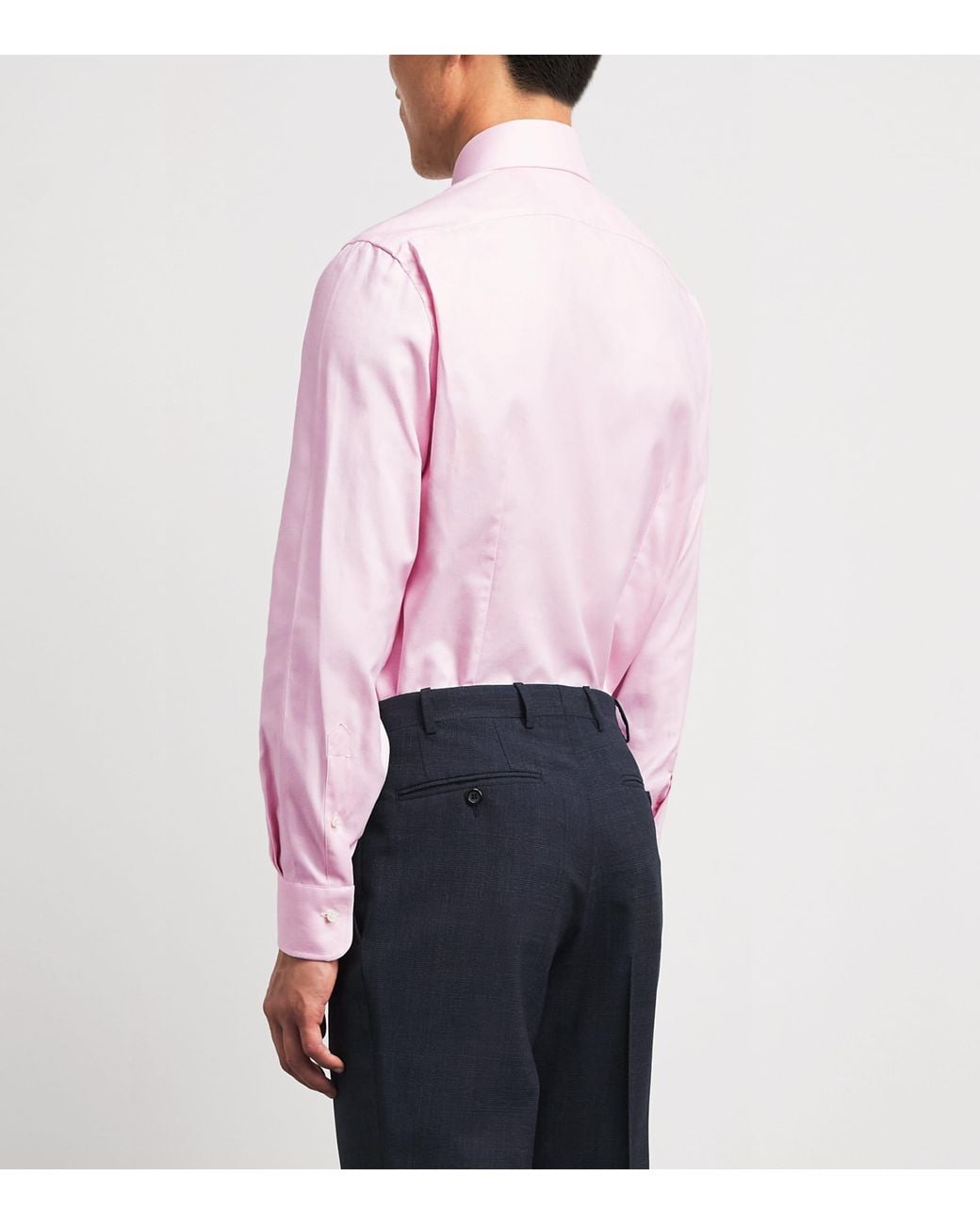 Barba Napoli Blue Cotton Oxford Shirt for men
