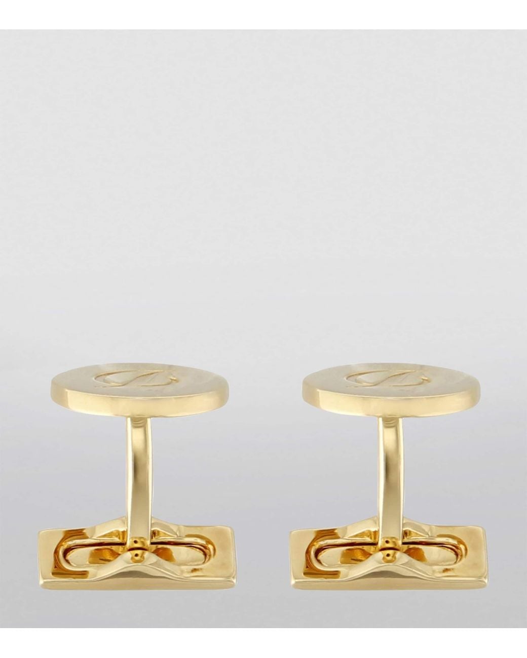 S T Dupont Metallic Iconic Monogram Cufflinks for men