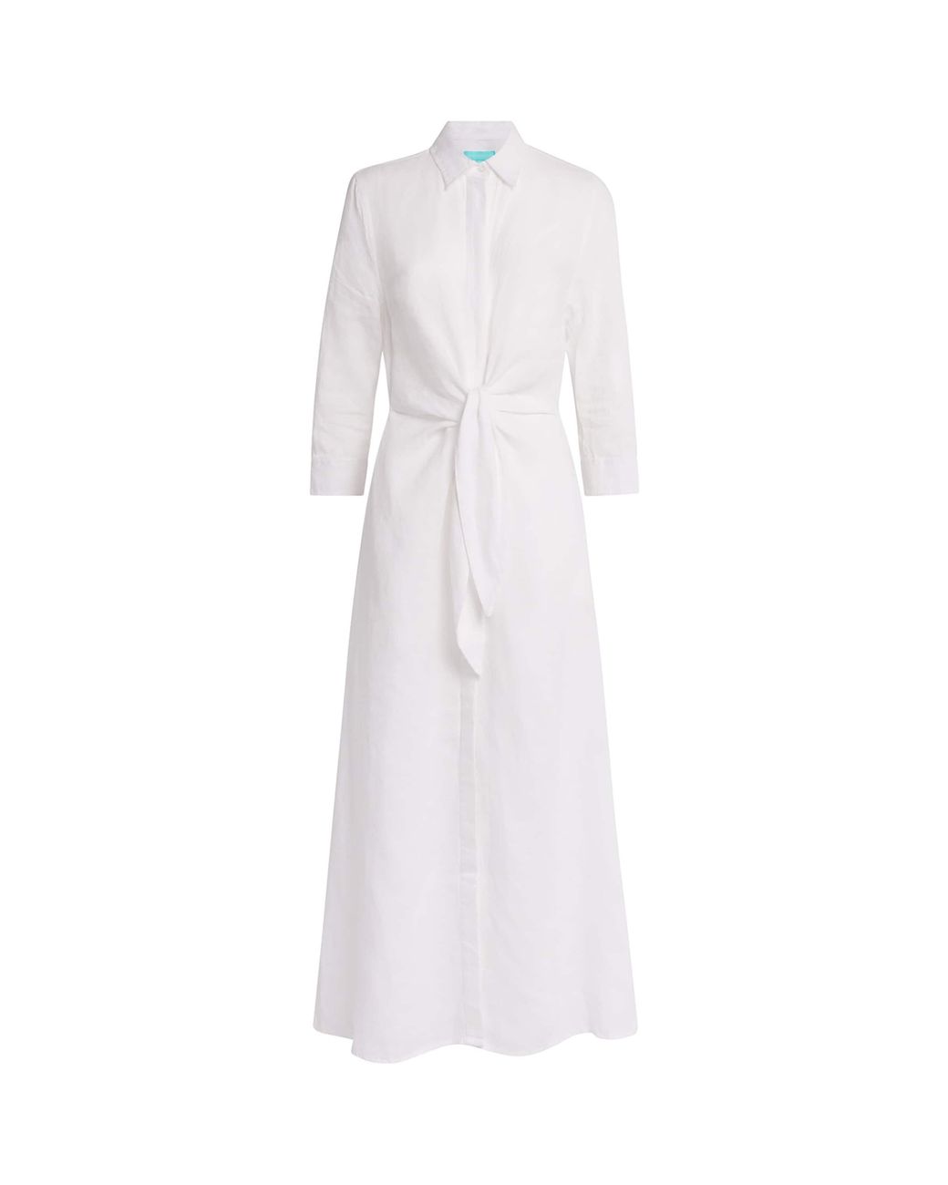 Melissa Odabash White Linen Knot Gillian Maxi Dress