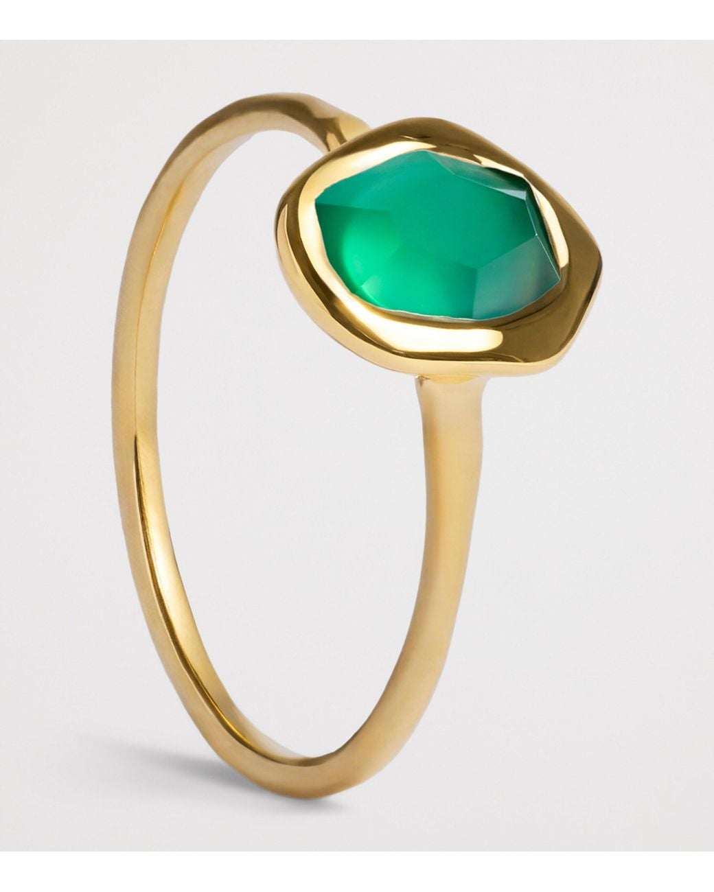Monica Vinader Metallic Vermeil And Onyx Odyssey Ring