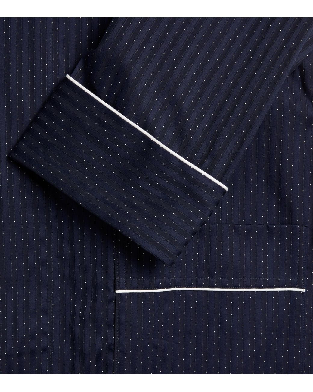 Derek Rose Blue Royal 40 Piped Robe for men