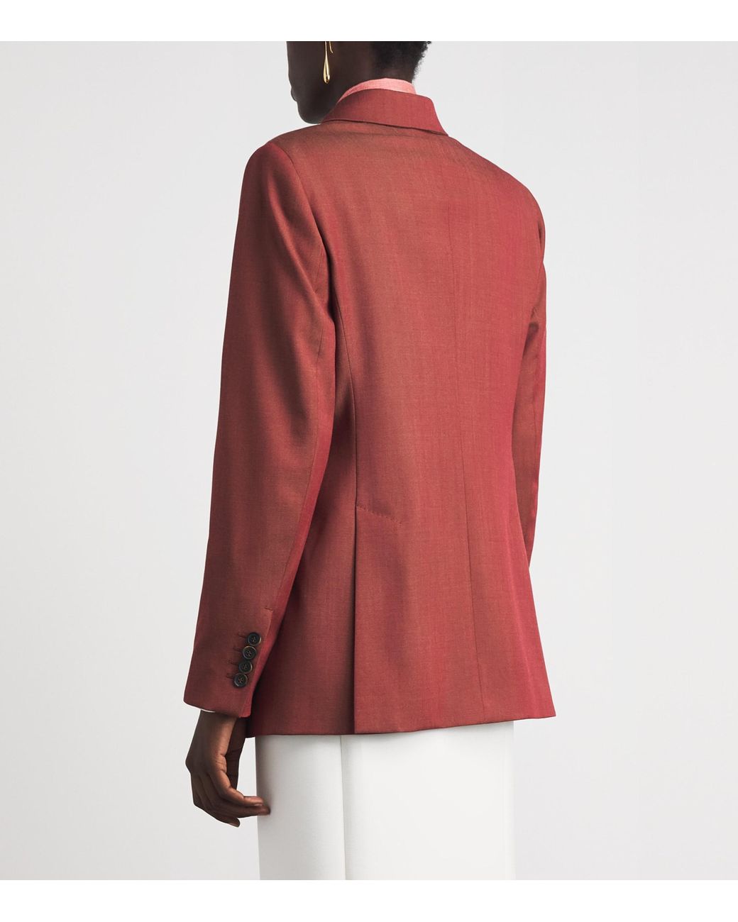Max Mara Red Virgin Wool Blazer
