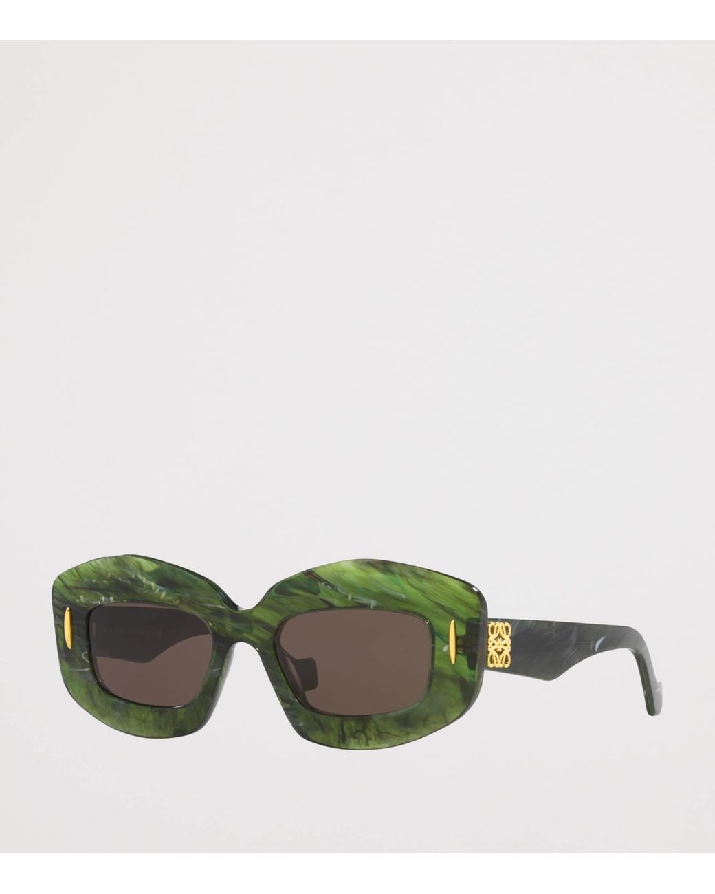 Loewe Green Chunky Anagram Sunglasses