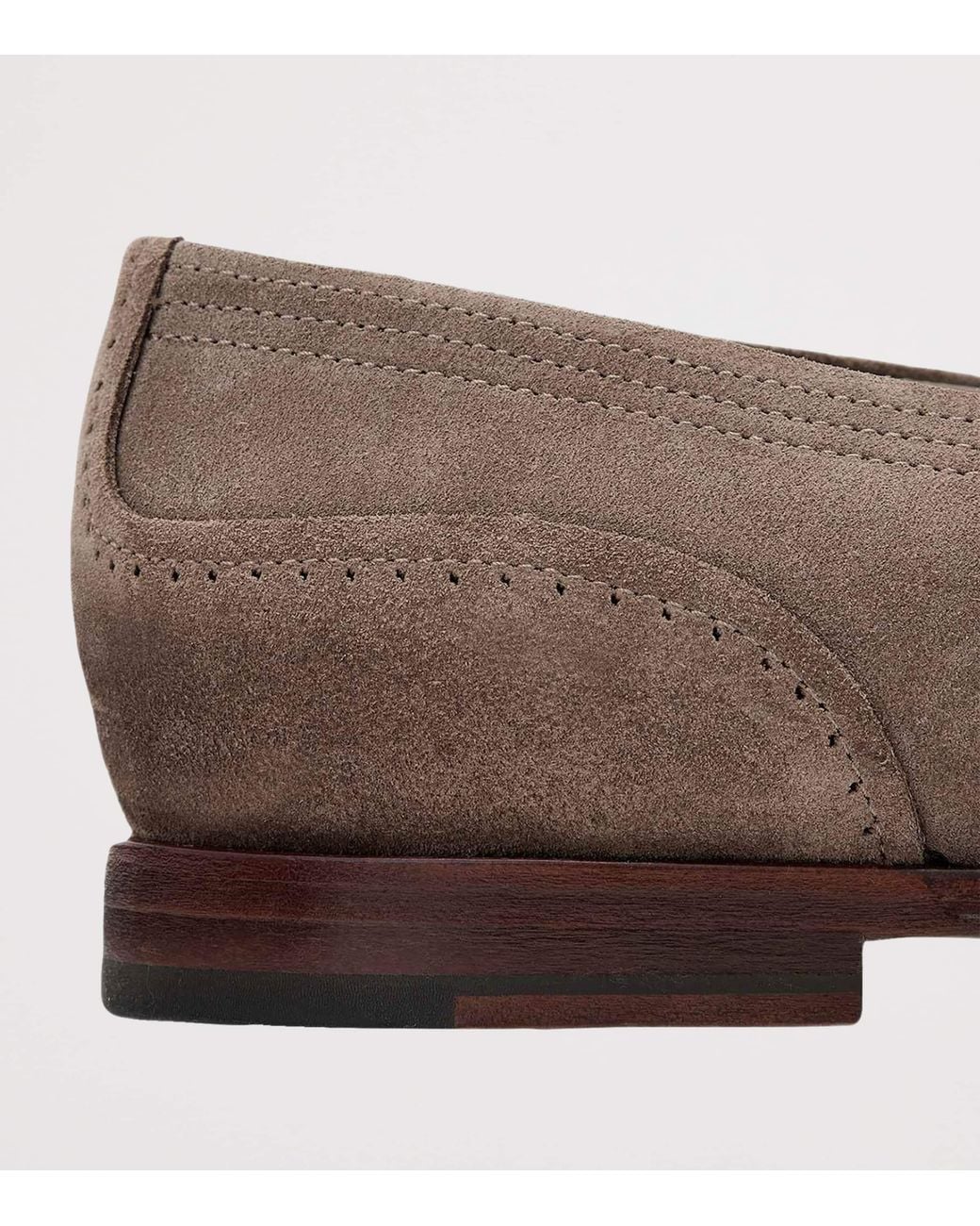 AllSaints Brown Suede Jules Stitch Loafers for men