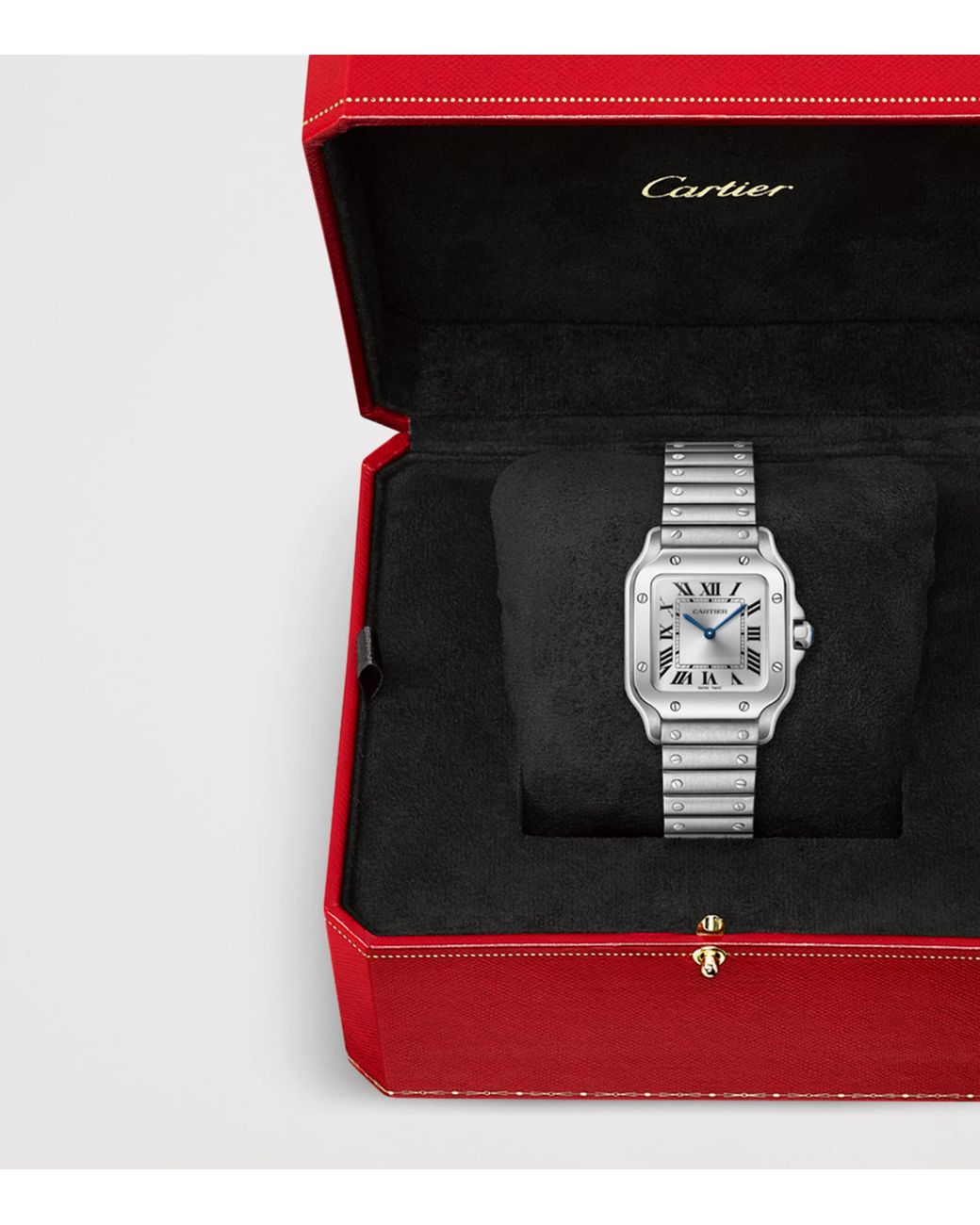 Cartier Metallic Small Steel Santos De Watch