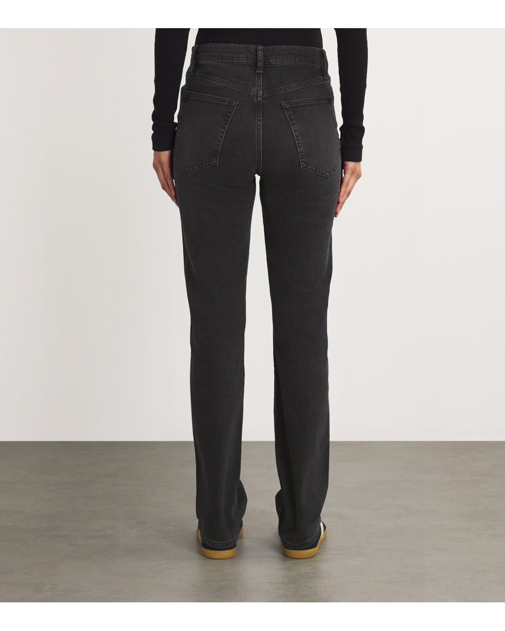 FRAME Black The Ruler Straight-Leg Jeans