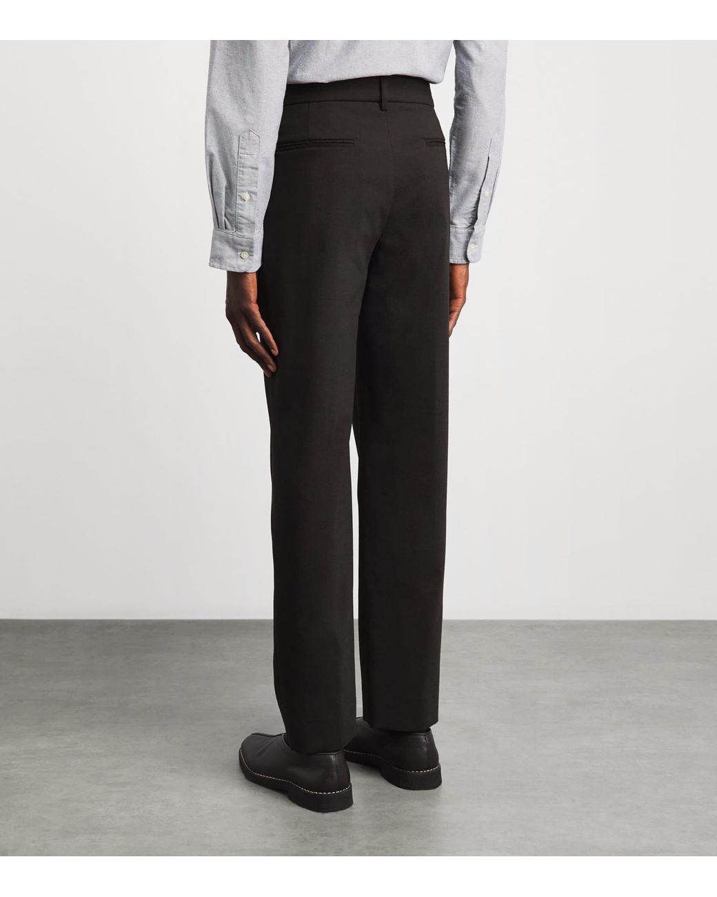 Barena Black Wool Check Gazara Trousers for men