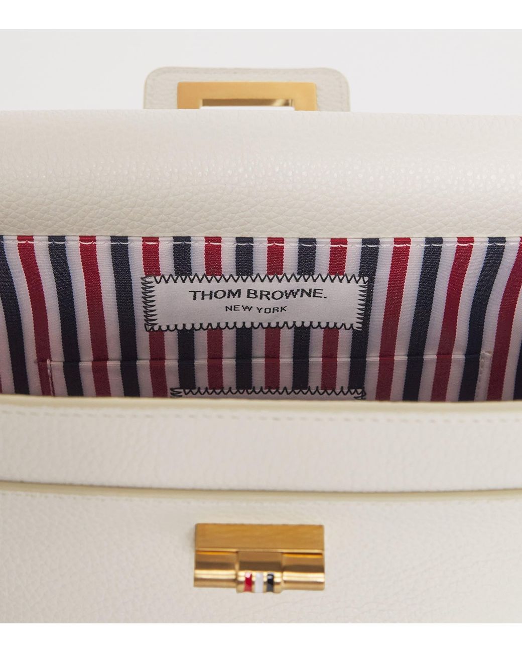 Thom Browne Natural Pebble Leather Box Bag
