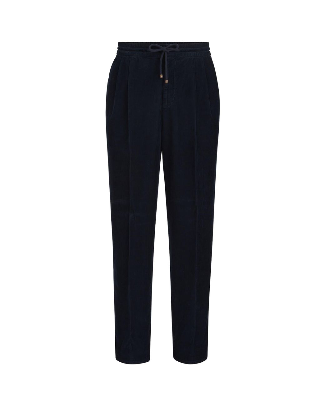 Brunello Cucinelli Blue Cotton Drawstring Trousers for men