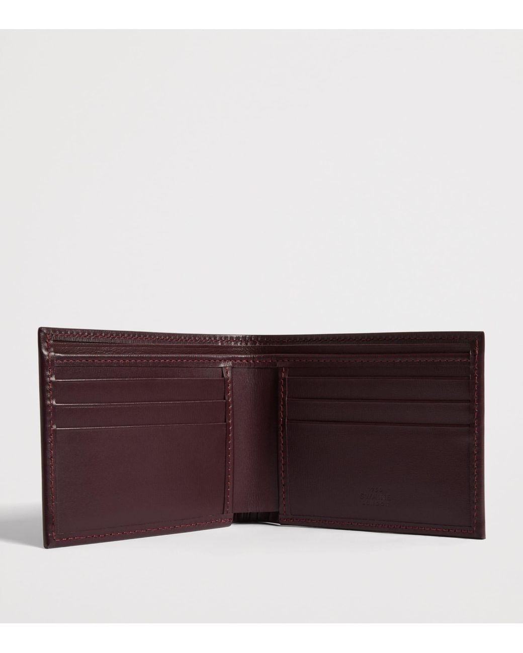 Swaine Purple Leather Bifold Wallet for men