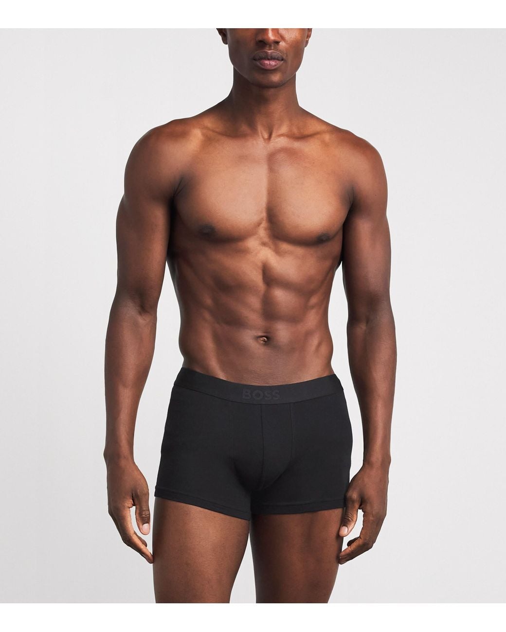 Boss Black Stretch-Organic Cotton Trunks for men