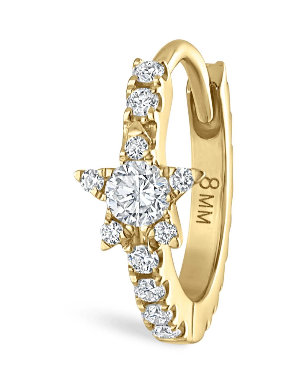 Maria Tash Metallic Diamond Star Eternity Hoop Earring