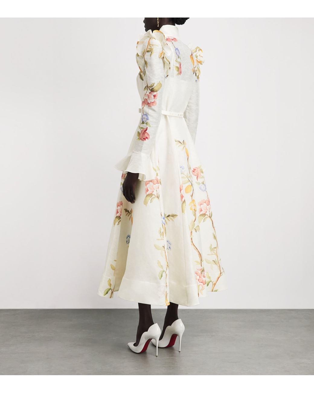 LEO LIN Natural Floral Selina Midi Dress