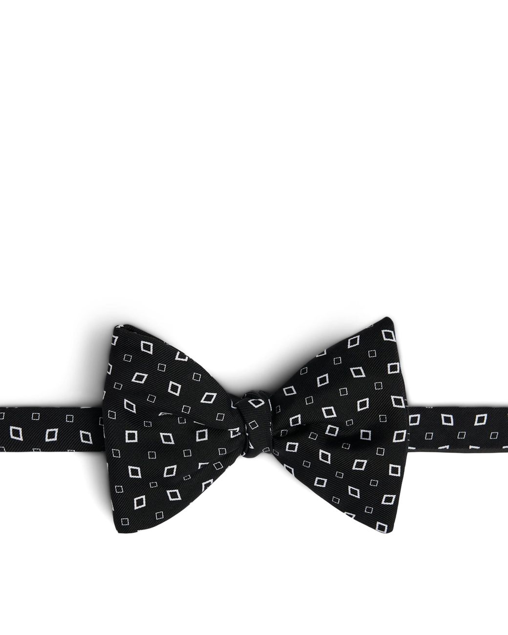 Dunhill Black Mulberry Silk Printed Bow Tie for men