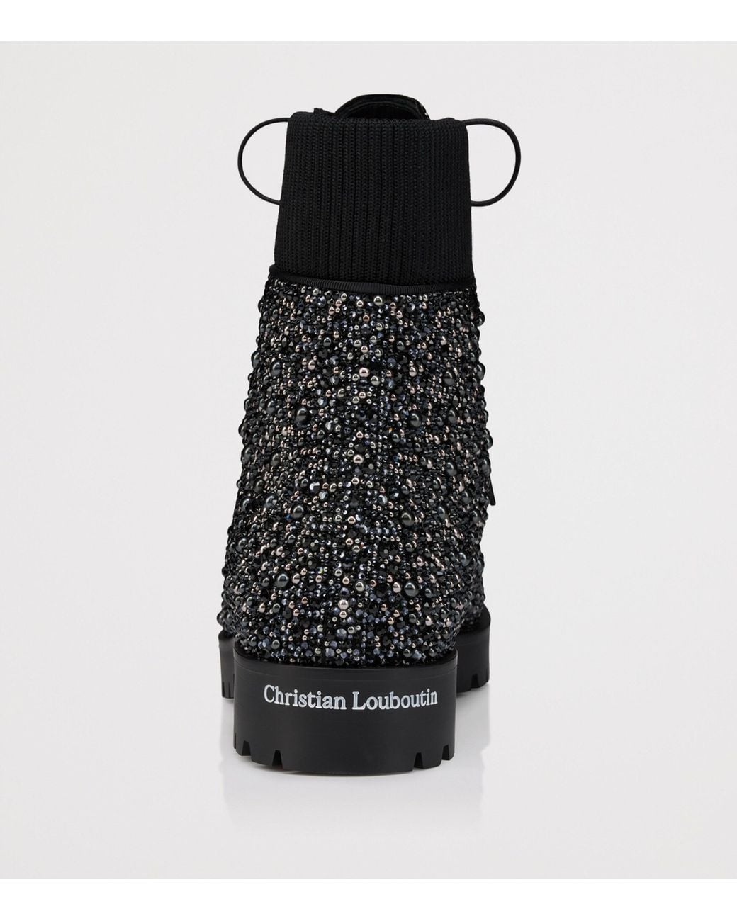 Christian Louboutin Black Trapman Tct 2 Suede Lace-Up Boots