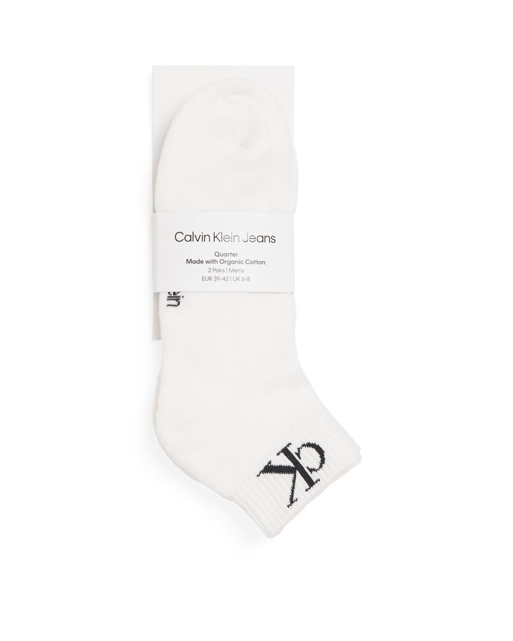 Calvin Klein White Cotton-Blend Quarter Socks for men