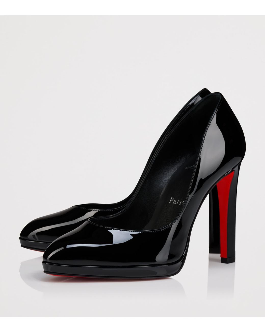 Christian Louboutin Black Fannylove Alta Patent Leather Pumps 120