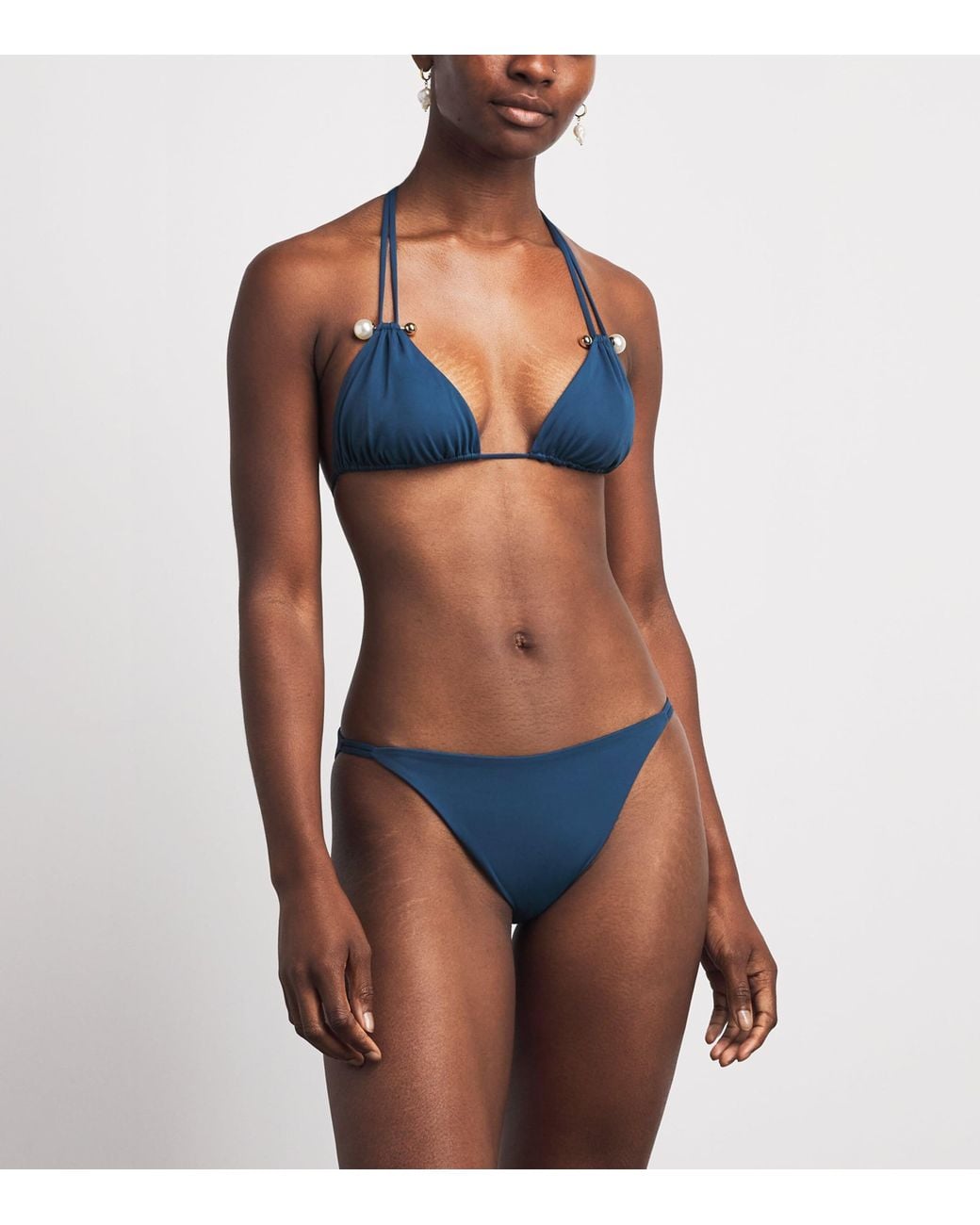 Moré Noir Blue Embellished Bella Bikini