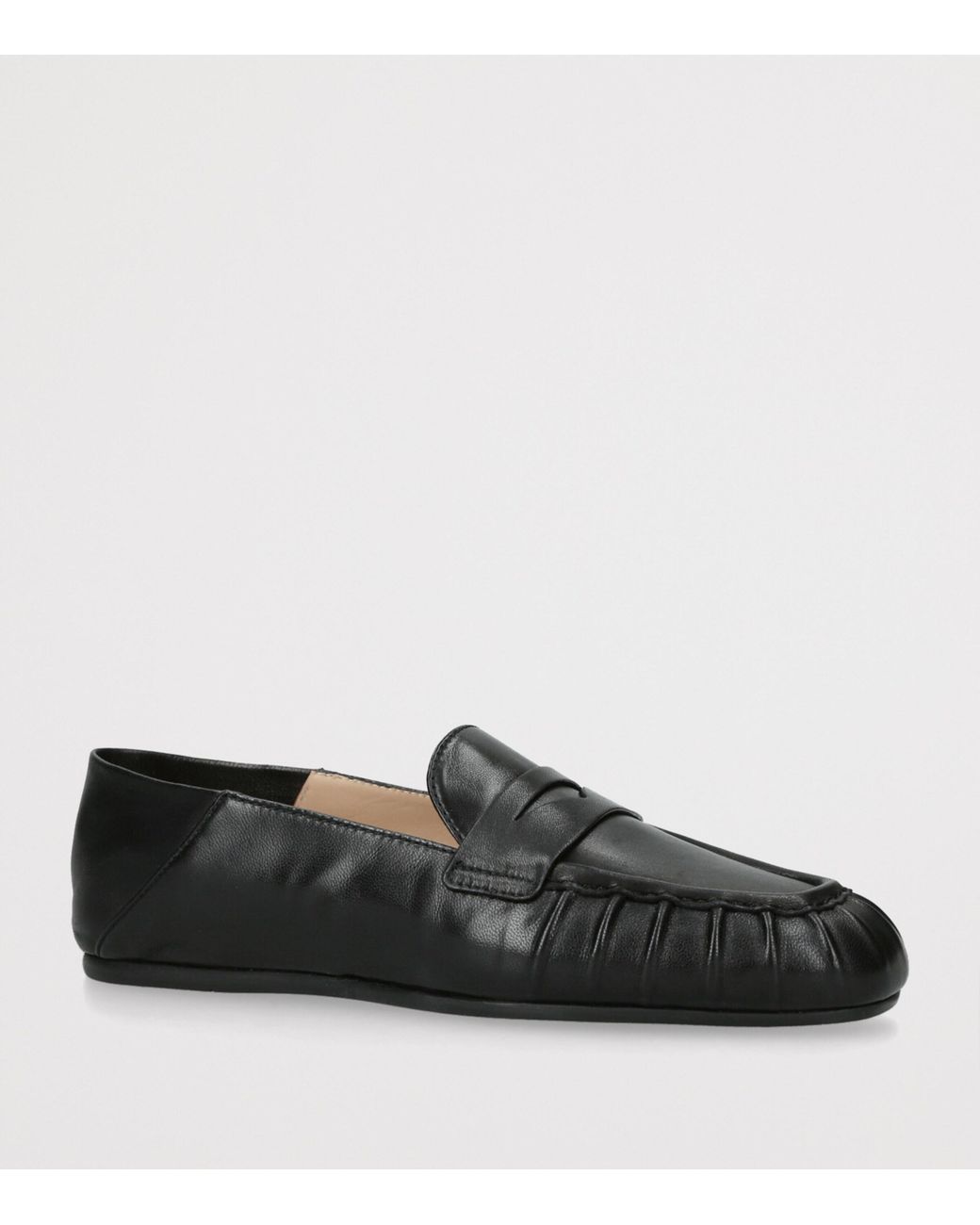 Stuart Weitzman Black Leather Brooks Loafers