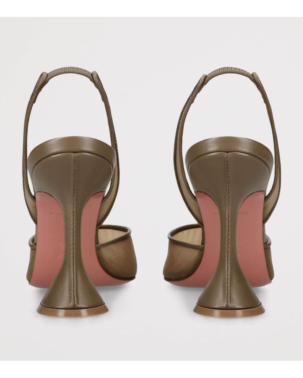 AMINA MUADDI Metallic Mesh Holli Slingback Pumps 95