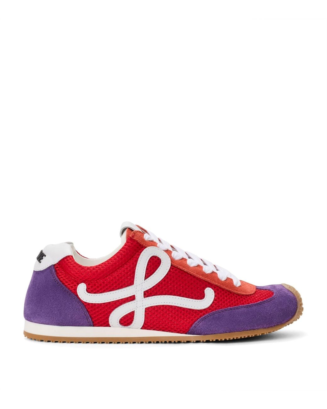 Loewe Red Ballet Runner 2.0 Shearling And Mesh Sneakers