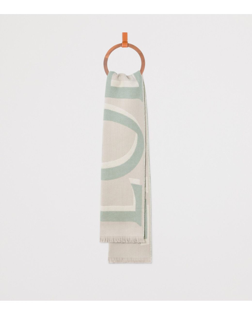 Loewe White Cashmere-Wool Scarf