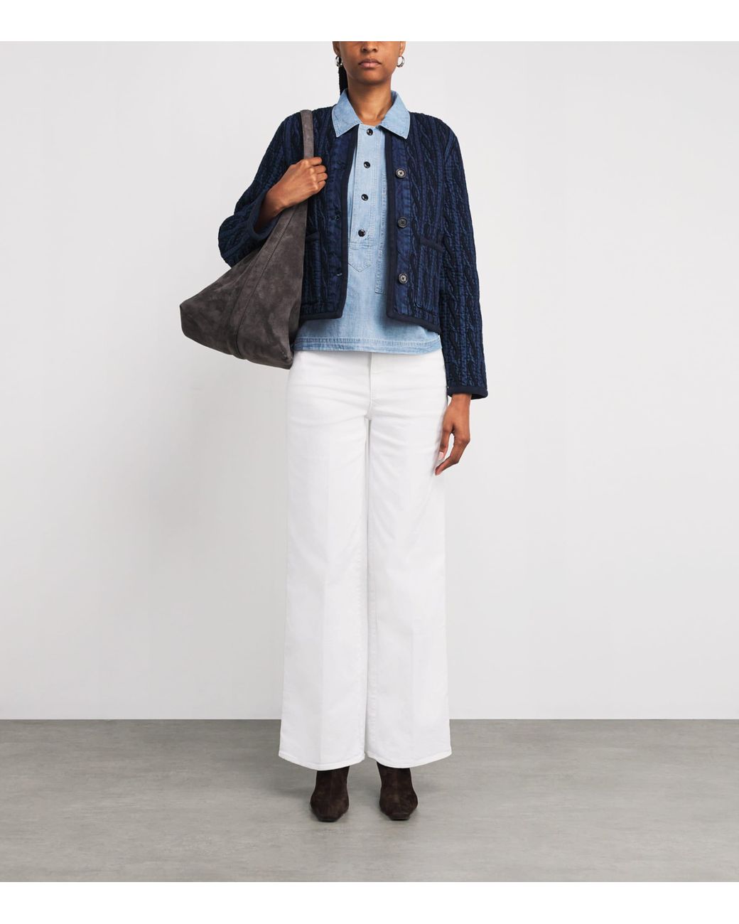 PAIGE White Sasha Wide-Leg Jeans